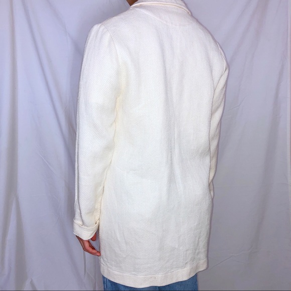NWOT Hemp/ Organic Cotton White/ Cream Blazer - Picture 4 of 5